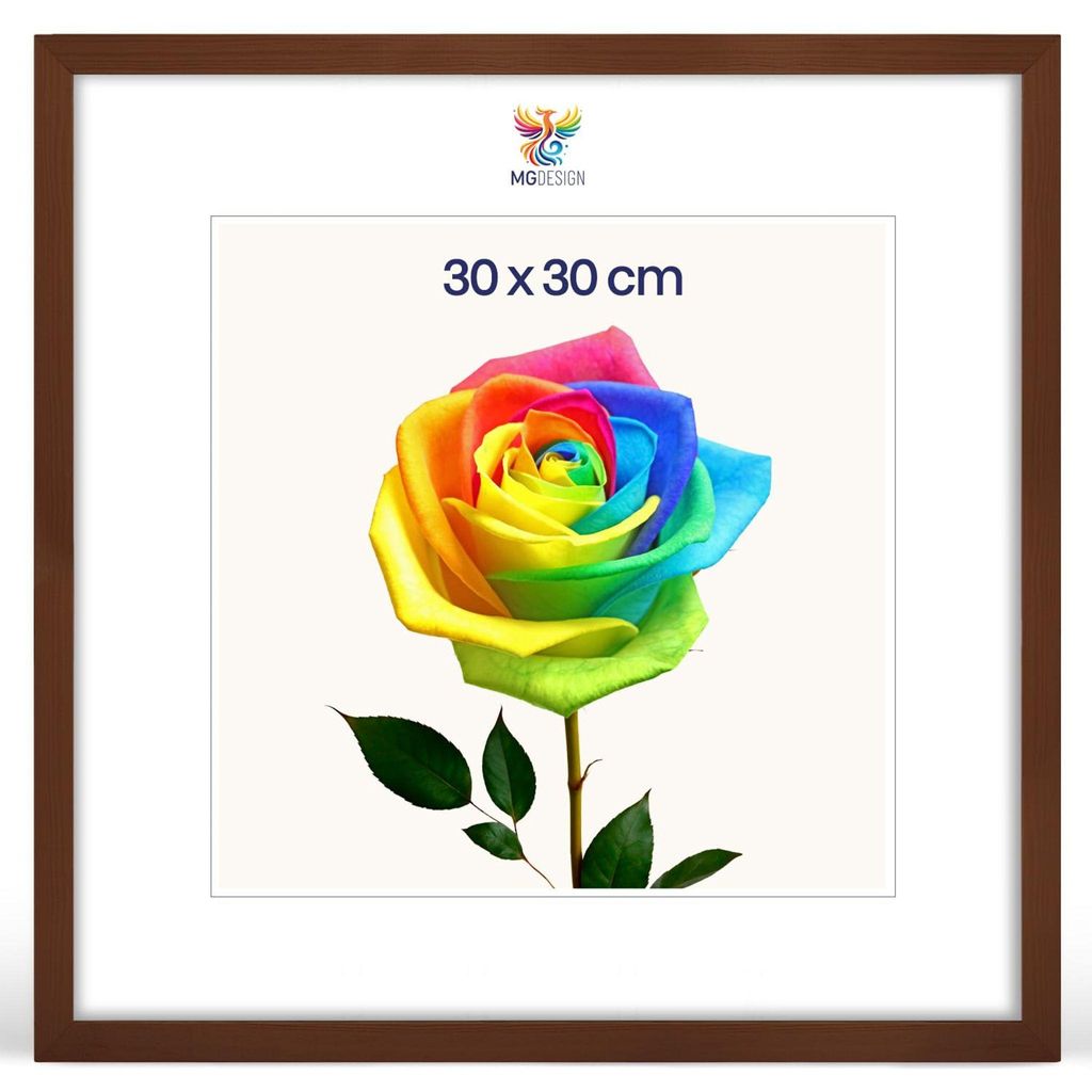 MG Design Bilderrahmen 30 x 30 cm - Posterrahmen mit Braun Produktbild 
