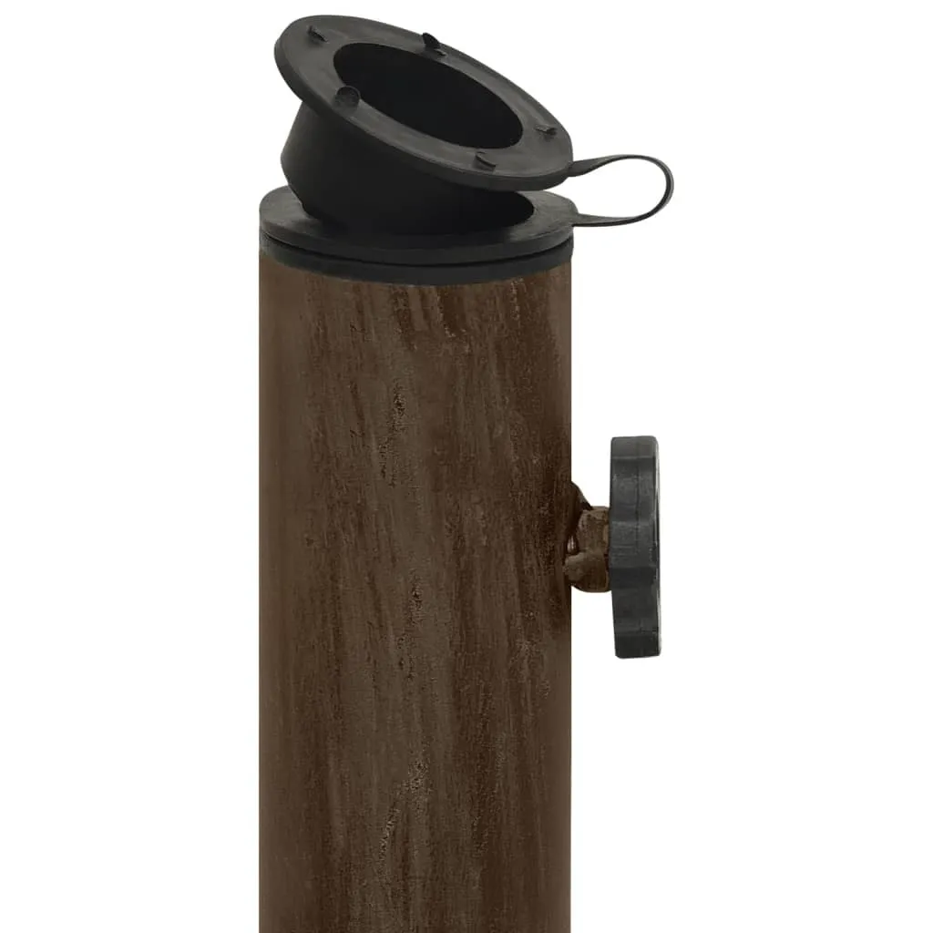 Support parasol terrasse en fonte bronze 40x40 cm fixation solide