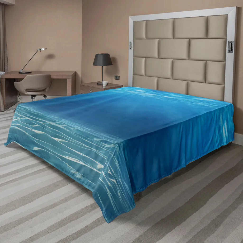 Drap de lit doux imprimé Océan turquoise, textile haute résolution
