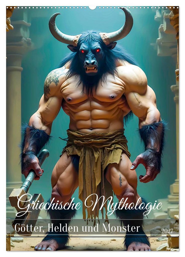 Griechische Mythologie - Götter, Helden und Monster (Wandkalender 2027 DIN A2 hoch), CALVENDO Monatskalender