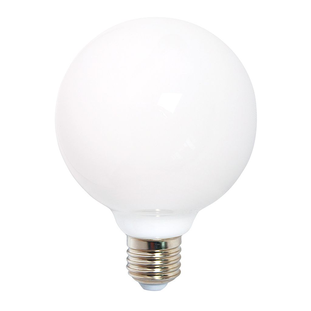 LED Filament Leuchtmittel G95 8W = 60W E27 opal 360° Produktbild 