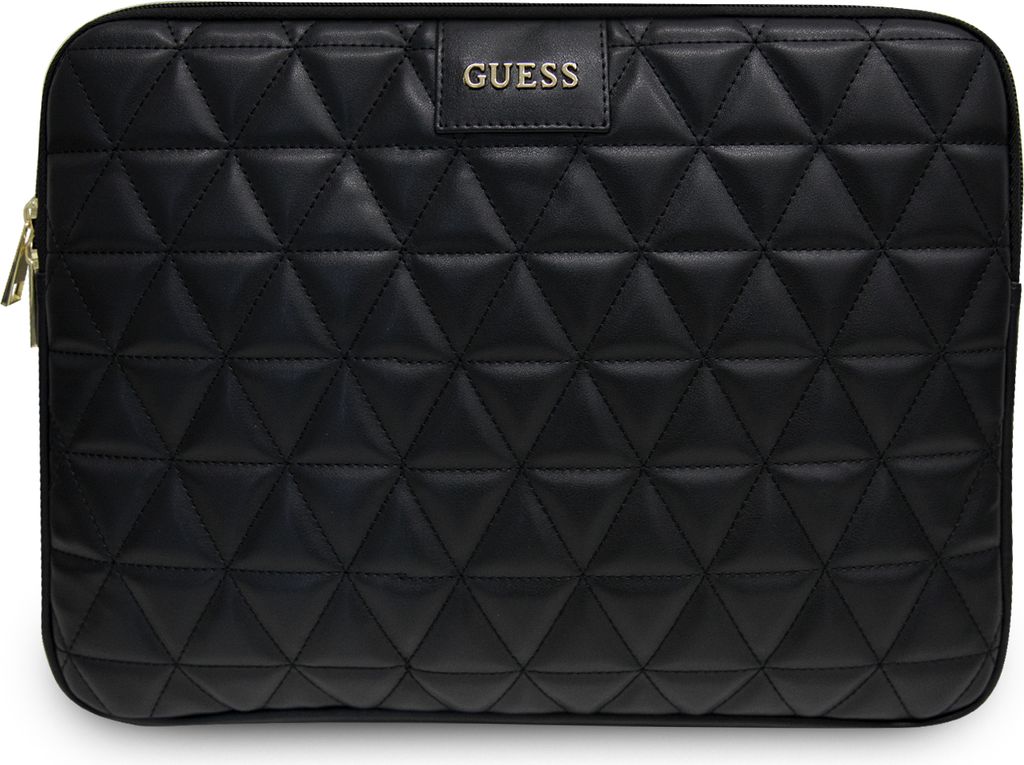 Guess Sleeve GUCS13QLBK 13" schwarz /schwarz Gesteppte Handyhülle