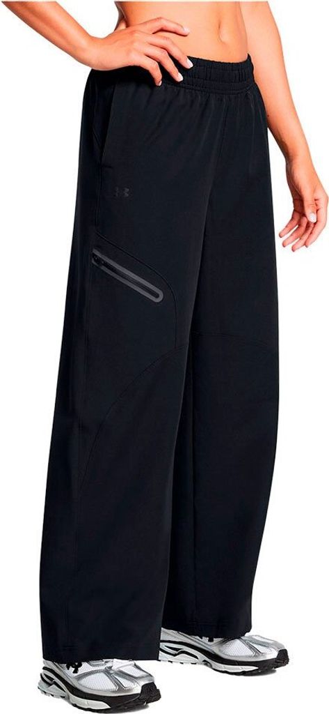 Under Armour Unstoppable Woven Wide Leg Hosen Schwarz L Frau Schwarz L