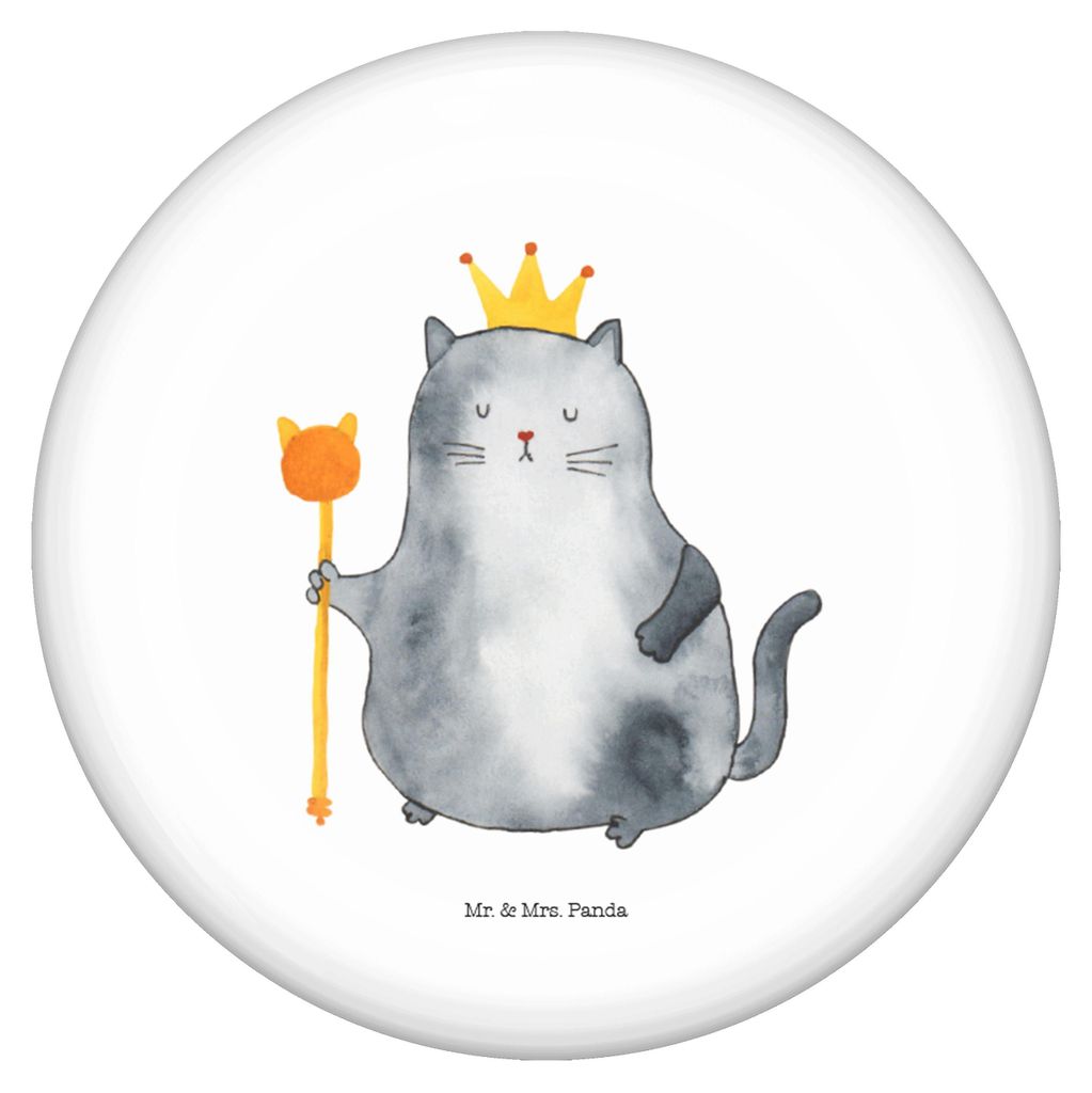 Mr. & Mrs. Panda Pin Katze König - Weiß - Geschenk, Katzen, Cat, Königlich, Button, Reversnadel, Badge, Wohnung, Plakette, Cats, Ansteck-Button,...
