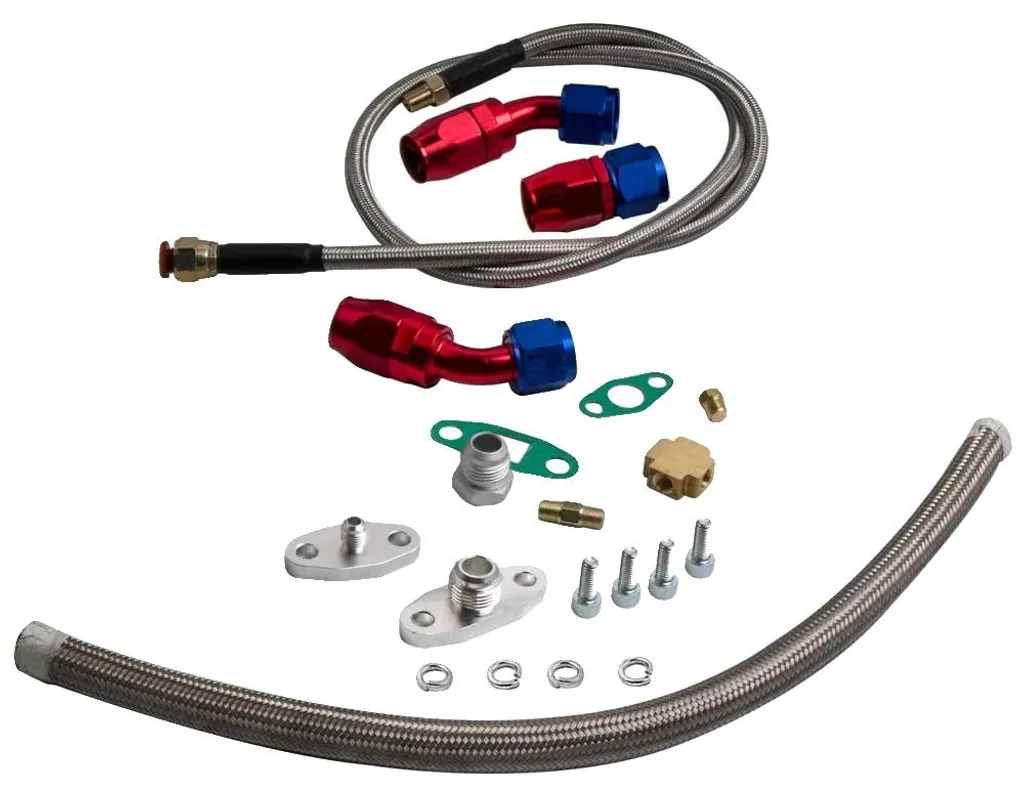 Kit Tuyau Turbo 10AN à Gros Débit 21mm et Alimentation Longue 1m