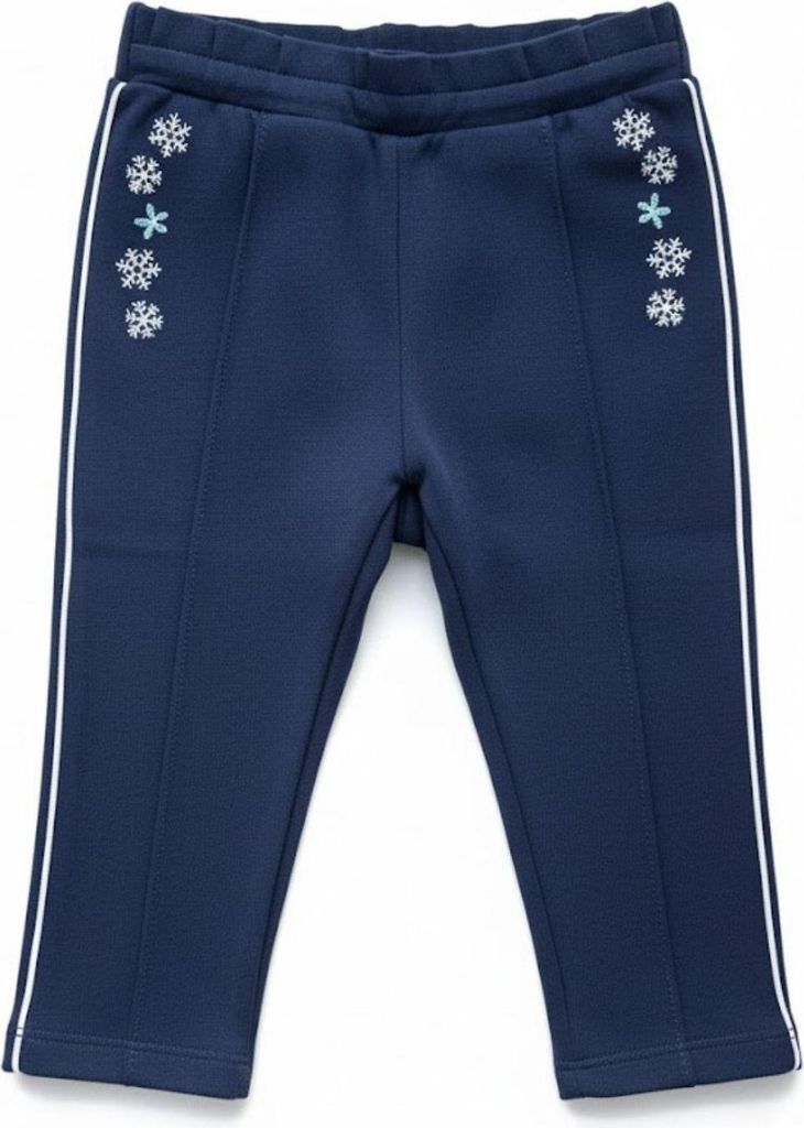 Chicco Kinder-Jogginghose in Dunkelblau mit Schneeflocken 80