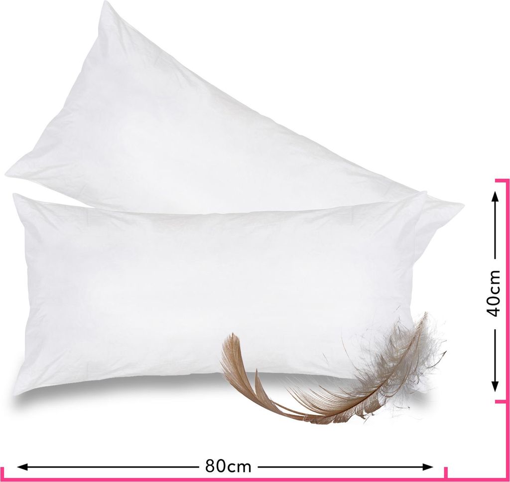 Sada 2 ks perinových vankúšov 40x80 Obrázok produktu 