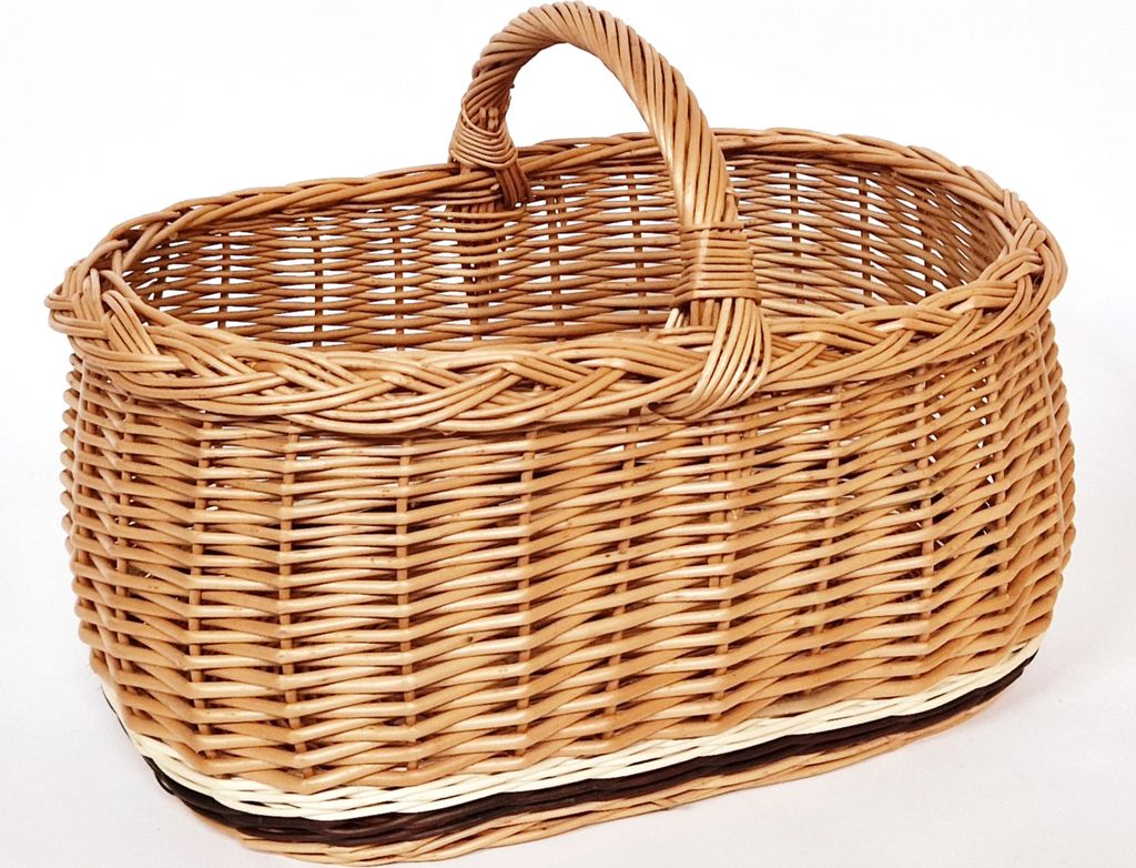 Einkaufskorb Pilzkorb Autokorb aus Weide 44 x 29 cm Produktbild 