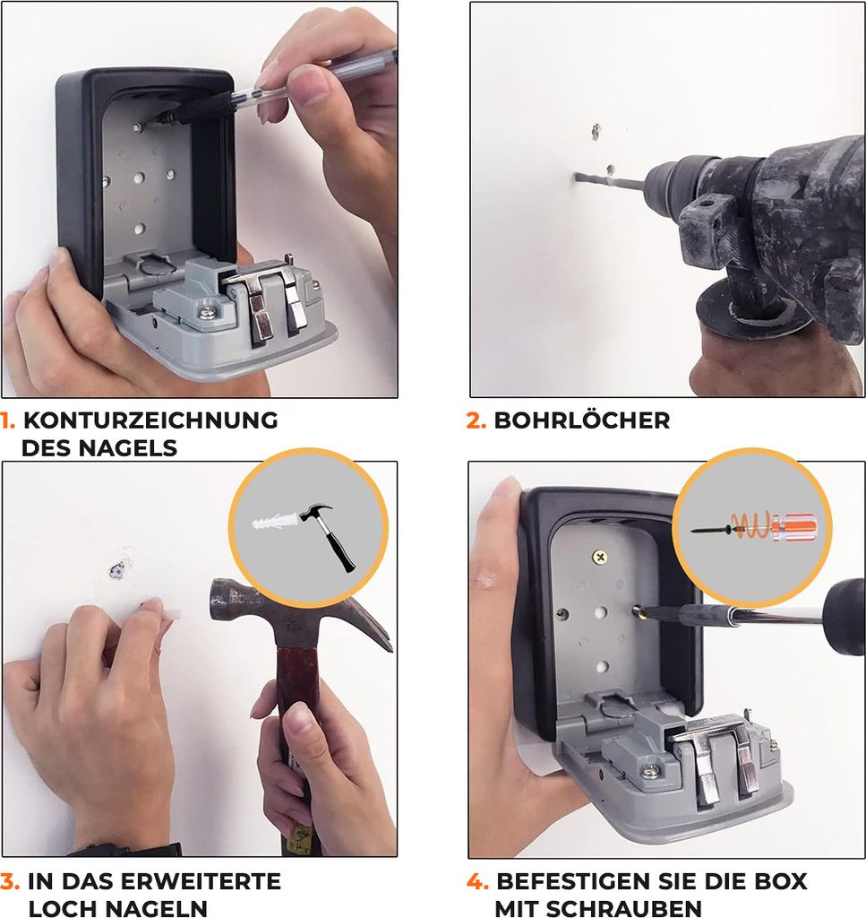 Schlüsseltresor mit 4-stelligem Zahlencode Produktbild 6