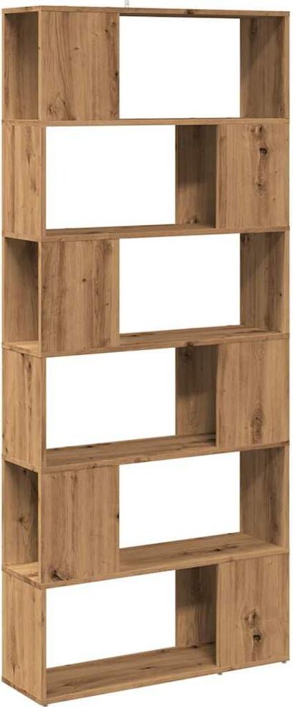"SALE 2026"Bücherregal/Raumteiler - Bücherschrank/Standregal Langlebiges - Artisan-Eiche 80x24x186cm - Bücherregale DEMöbel609969