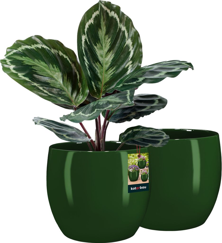 KOTARBAU® 2-delige set bloempot keramiek rond ? 26 cm Productafbeelding 