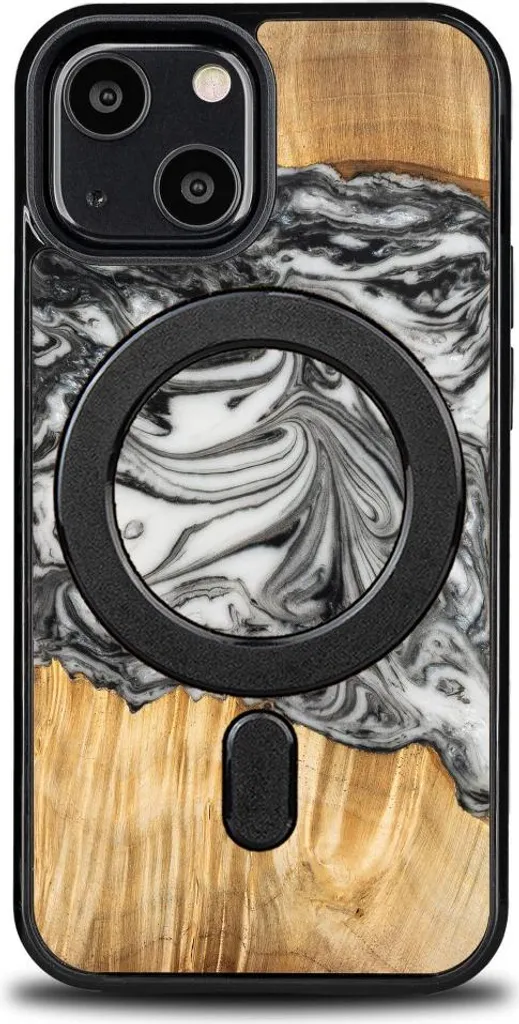 Cover MagSafe Bewood iPhone 13 Mini Terra: Design Unico in Resina