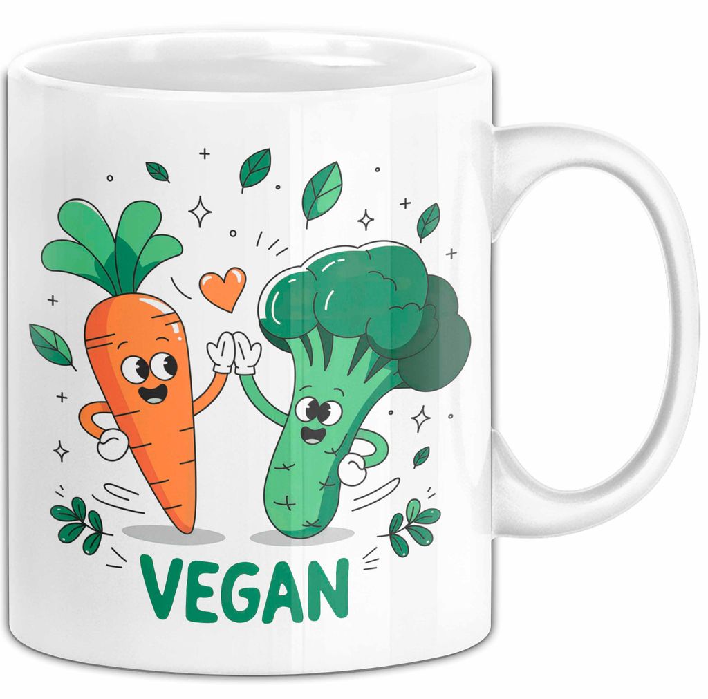 Veganer Tasse Geschenk Lustige Geschenkidee Spruch Für Pflanzliche Ernährung Fans (Weiß)