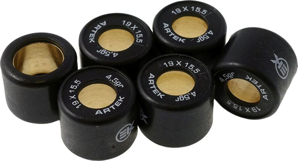 Variomatikgewichte HQ 19x15,5mm 4,50g Variator Rollen 6 Stück Piaggio Minarelli
