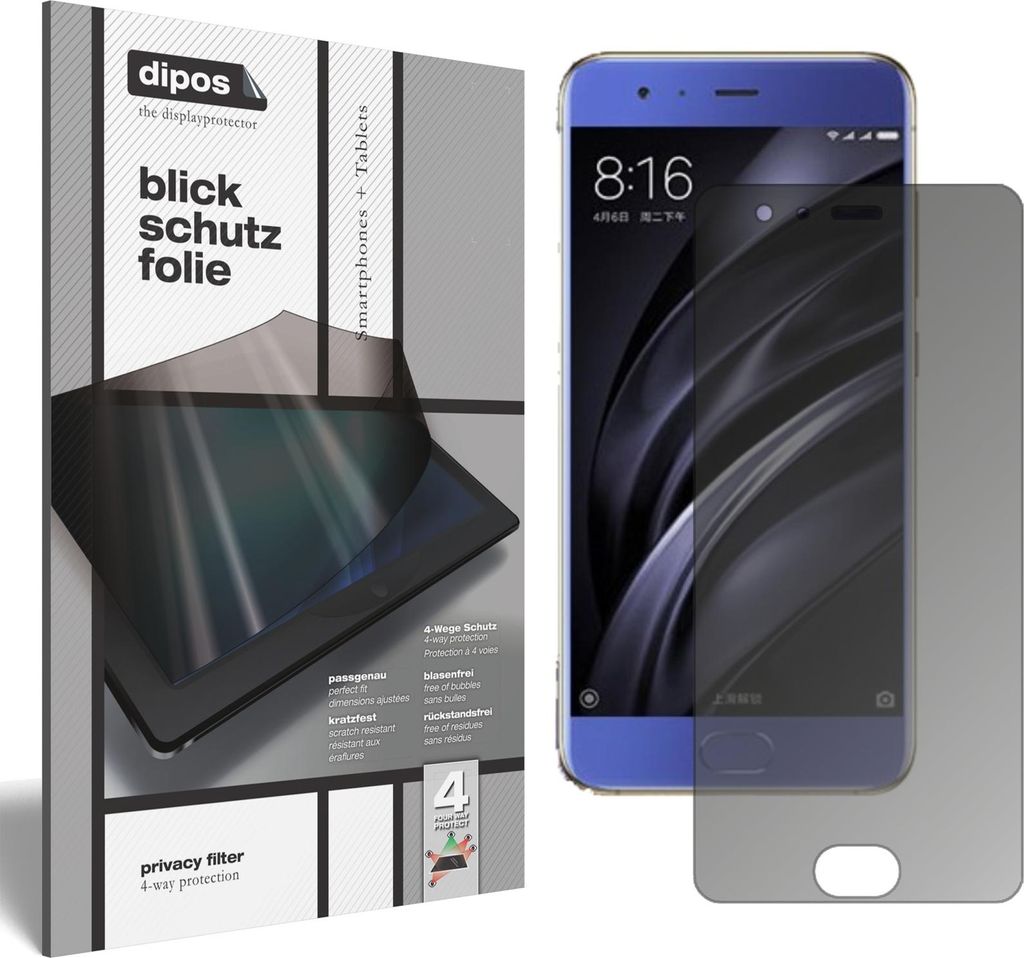 NBR dipos Blickschutzfolie Xiaomi Mi6