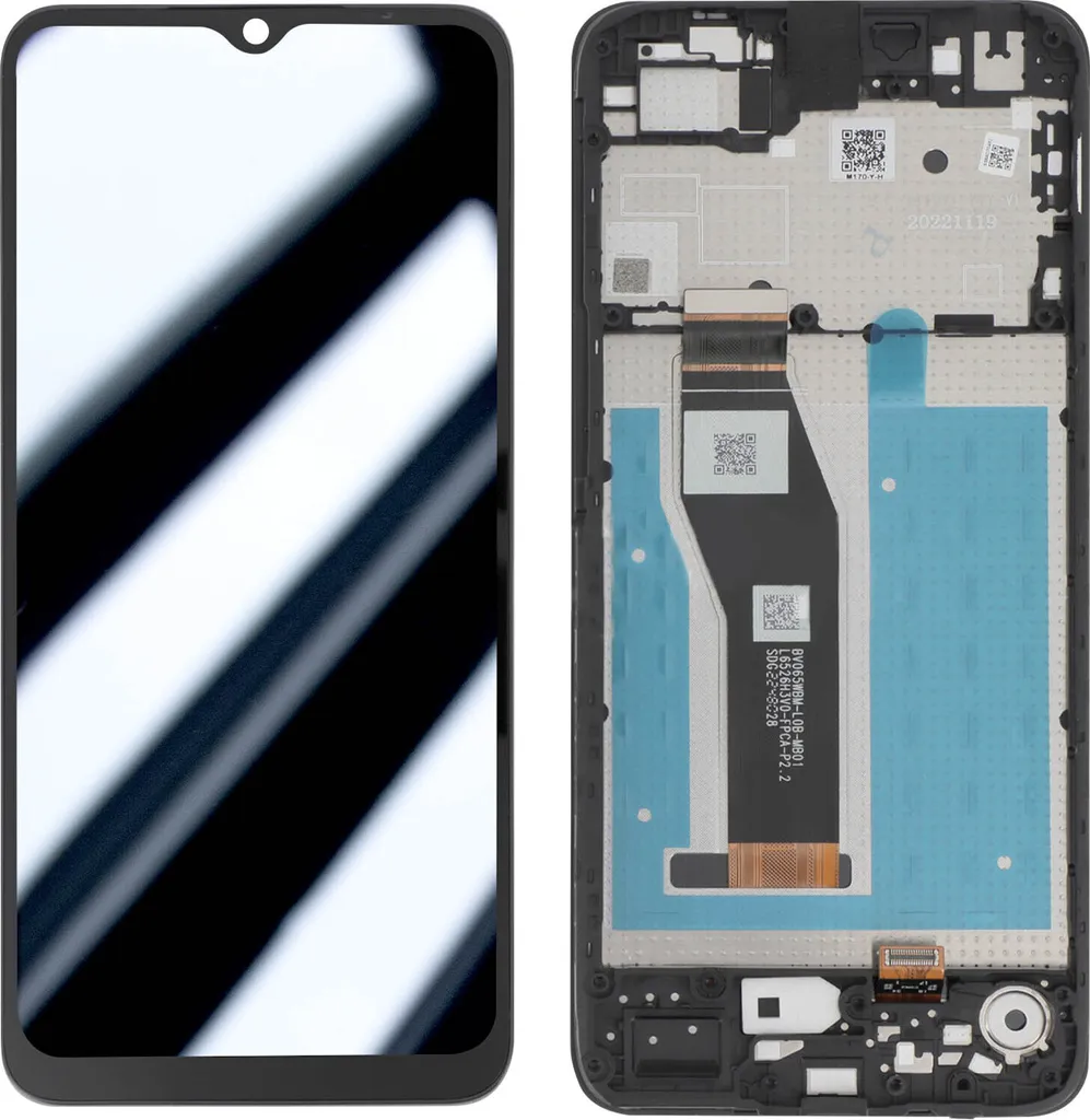 Bloc Écran de Rechange pour Motorola E7 Power / E7i Power Tactile Gris