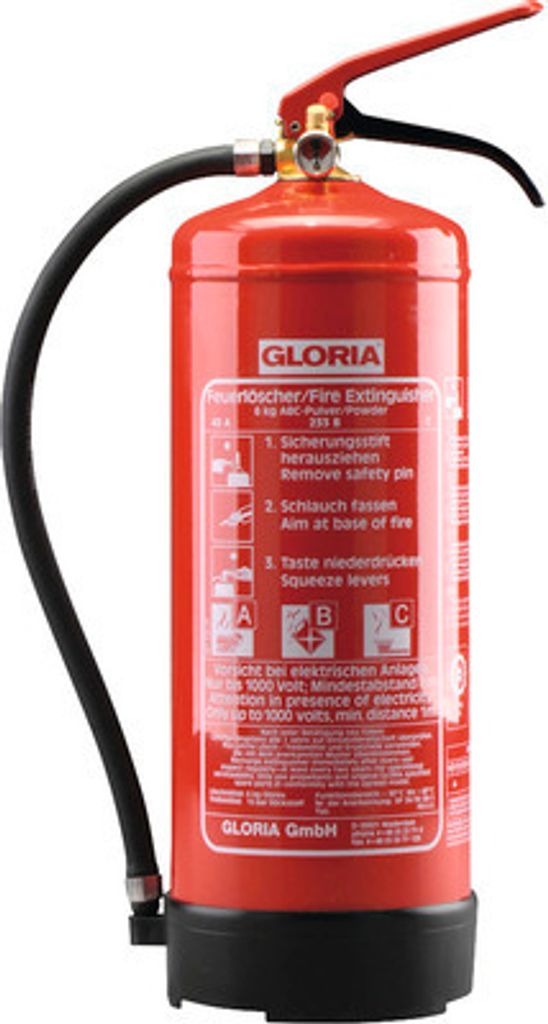 Gaśnica proszkowa ciśnieniowa GLORIA ABC PD6GA w.Wh. 34A Zdjęcie produktu 