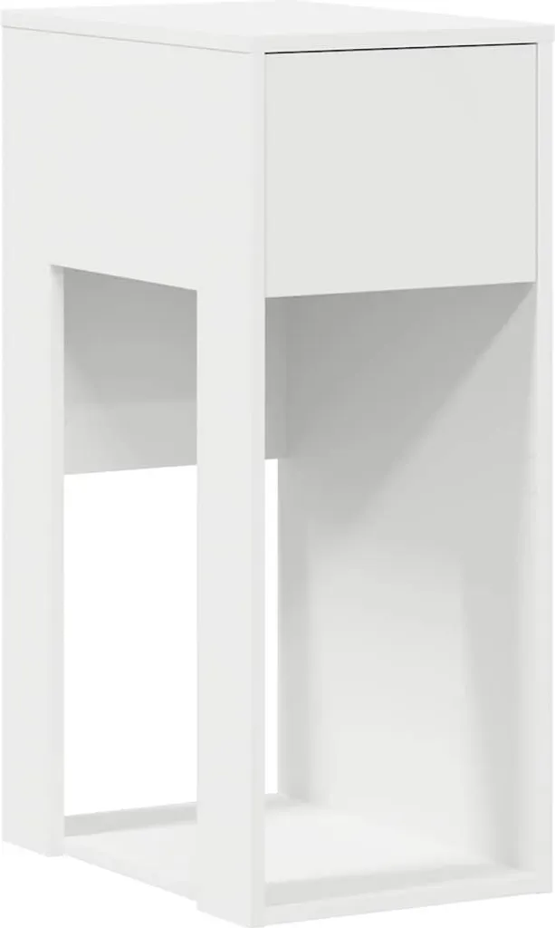 Mobile Porta PC vidaXL Bianco con Cassetto - Design Moderno 30x44x74 cm