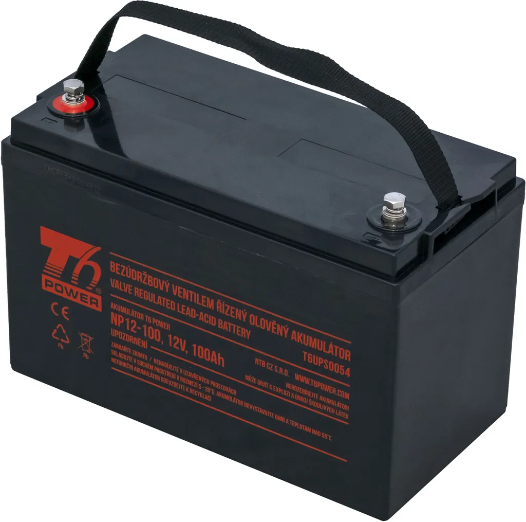 Batterie AGM T6 Power NP12-100 12V 100Ah - Batterie Plomb Étanche