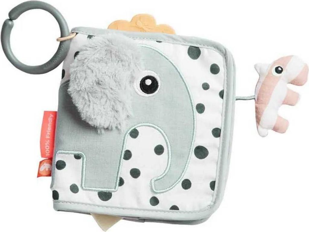 Done by Deer Aktivitätsbuch Elphee grau Baby sensorisches Spielzeug