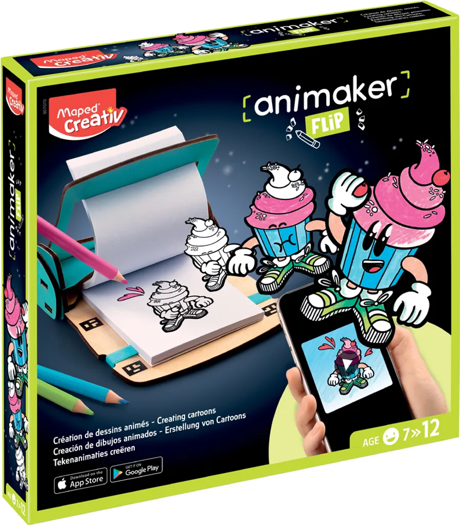 Kit Créatif Maped Daumenkino Pop 907070 avec Carnets et Crayons Assortis