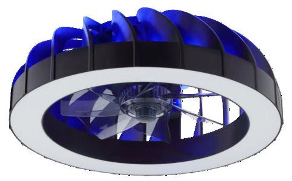 Brilliant G81080/06 Fanora Deckenleuchte 46cm mit Ventilator Kunststoff schwarz LED integriert