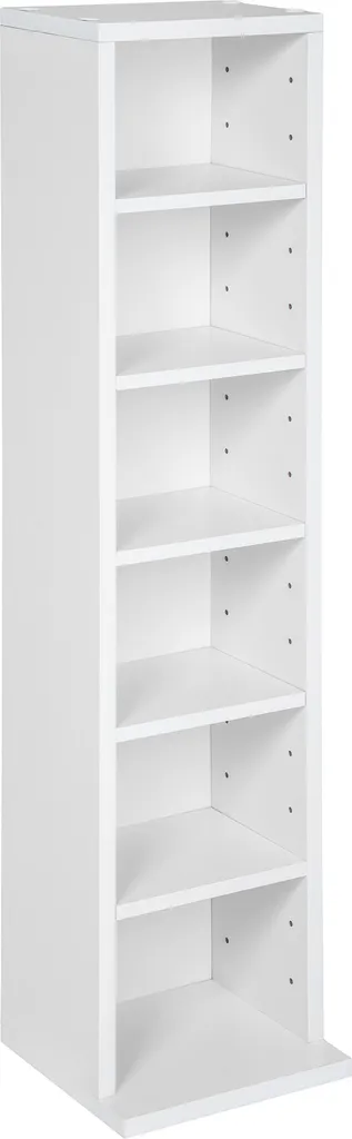 Petit Meuble de Rangement Salle de Bain ou Salon - Colonne Fine 6 Cases