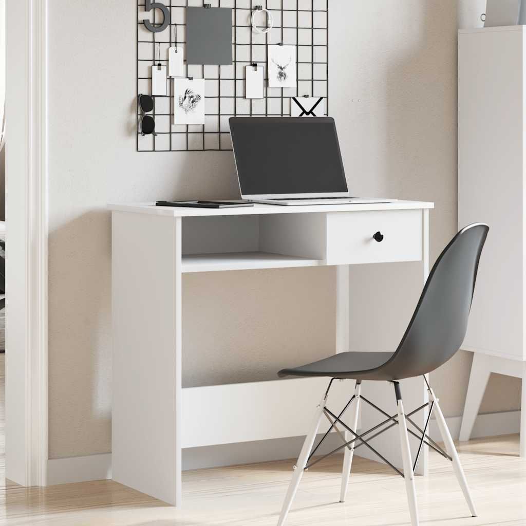 "2026 Aktion"Schreibtisch/Büro-Möbel - CLORIS - Computertisch moderner - Weiß 80×40×75 cm Holzwerkstoff - DEMöbel8245354