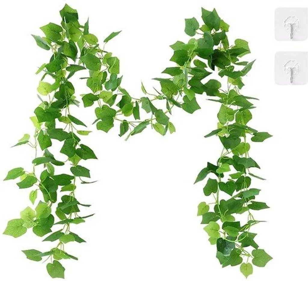 Plante grimpante artificielle en lierre 2,4m guirlande végétale verte