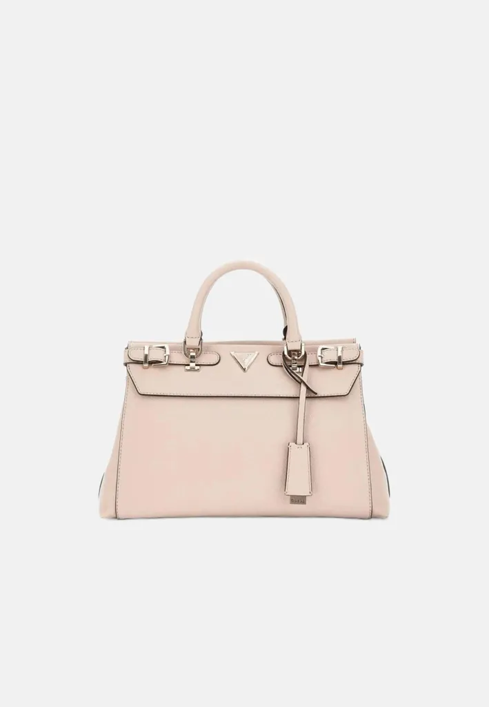 Sac Bandoulière Guess Eco Ali Luxury Satch Almond - Sac Femme Chic 26cm