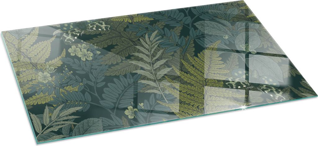 Funkenschutzplatte – Glasbodenplatte für Kaminofen – Kaminunterlage aus Glas – 100x50 cm – Feuerfeste Ofenbodenplatte – Hitzebeständige...
