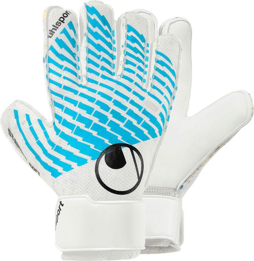 Uhlsport Fm Cybertec Starter Soft Torwarthandschuhe - Weiß / Hellblau / Schwarz | Größe: 4.5