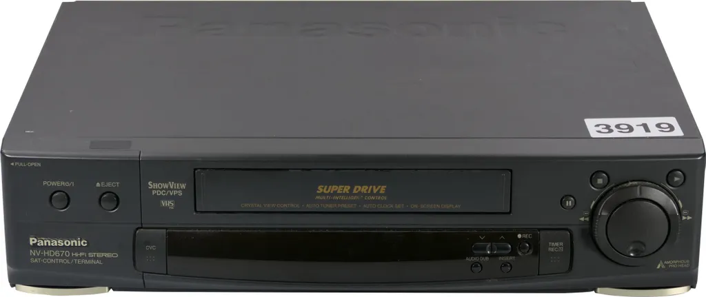 Magnétoscope VHS Panasonic NV-HD670 Haute Fidélité avec Stereo Nicam