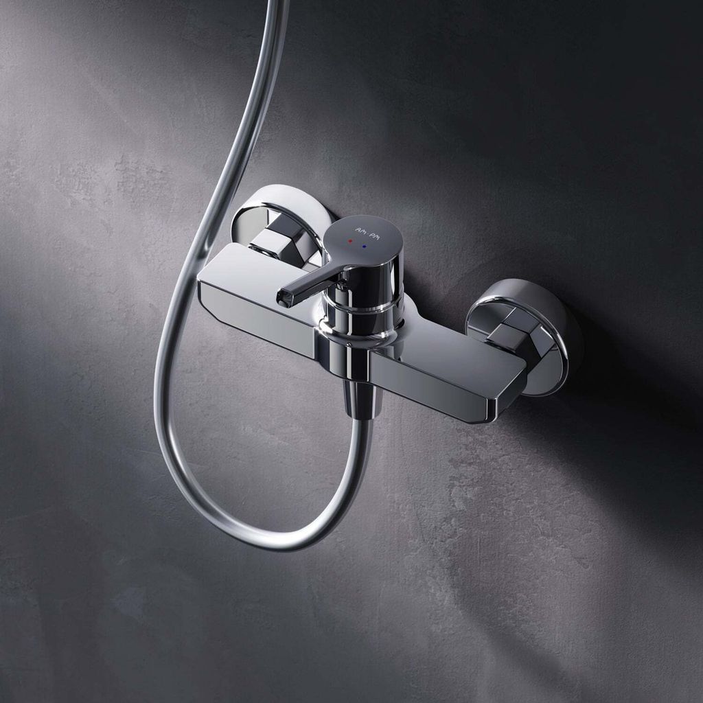 AM.PM Duscharmatur Einhebel Brausebatterie Chrom Armatur Mischbatterie Brausearmatur Brausebatterie Wasserhahn Bad Mischbatterie Dusche