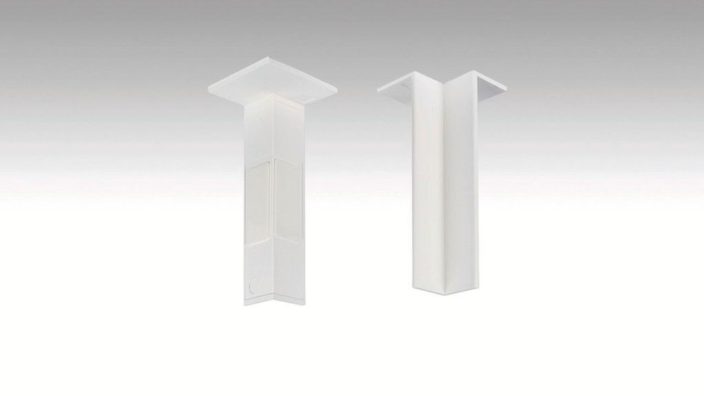 4 Pack | Innenecke Weiß 02001 für Sockelleisten 9 PK-19 PK