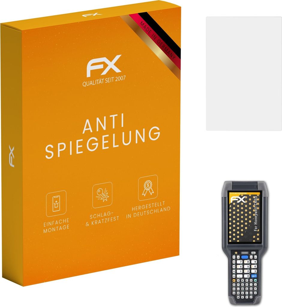 atFoliX FX-Antireflex 2x Schutzfolie kompatibel mit Honeywell CK65 Displayfolie