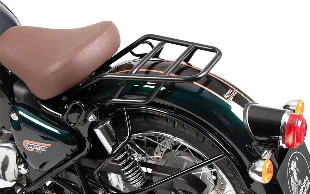 Support bagage robuste Royal Enfield Classic 350 2022 en acier argent