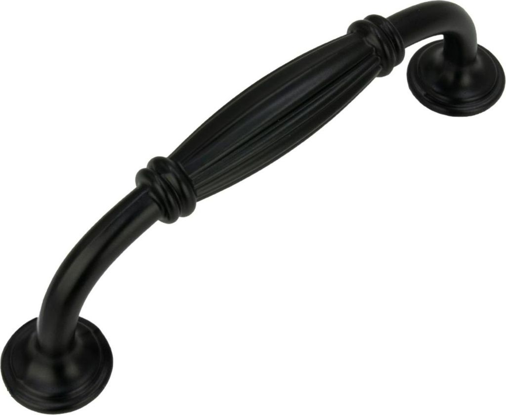 Eleganter schwarzer Möbelgriff aus Aluminium mit 96 mm Produktbild 