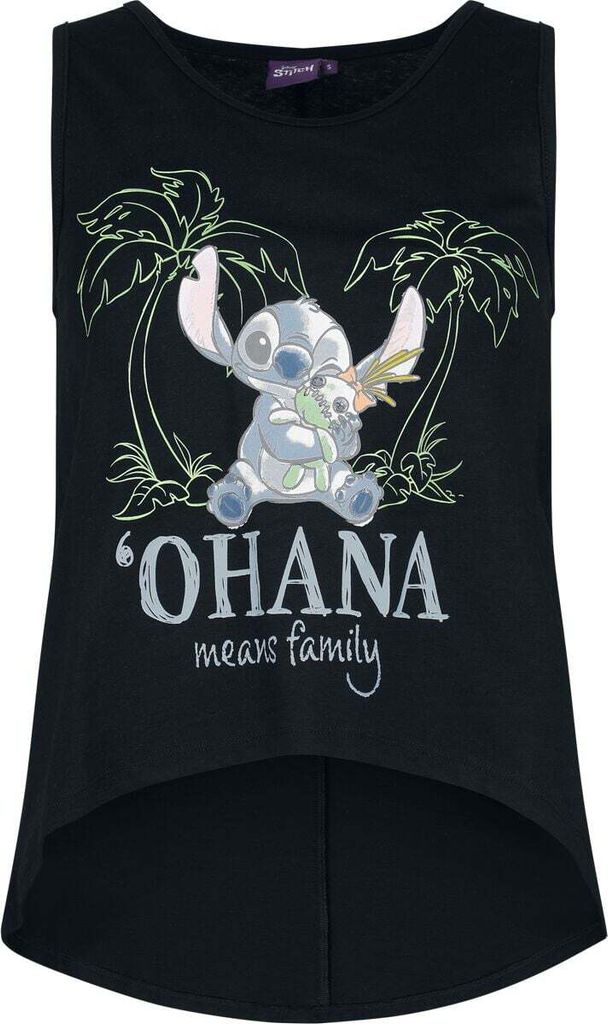Lilo & Stitch Tank-Top Damen Stitch schwarz XXL