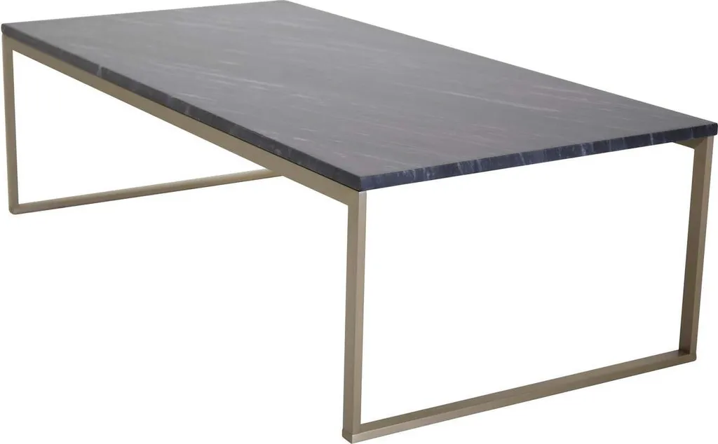 Table basse Estelle marbre gris et or 60x120cm FURNLUX design chic