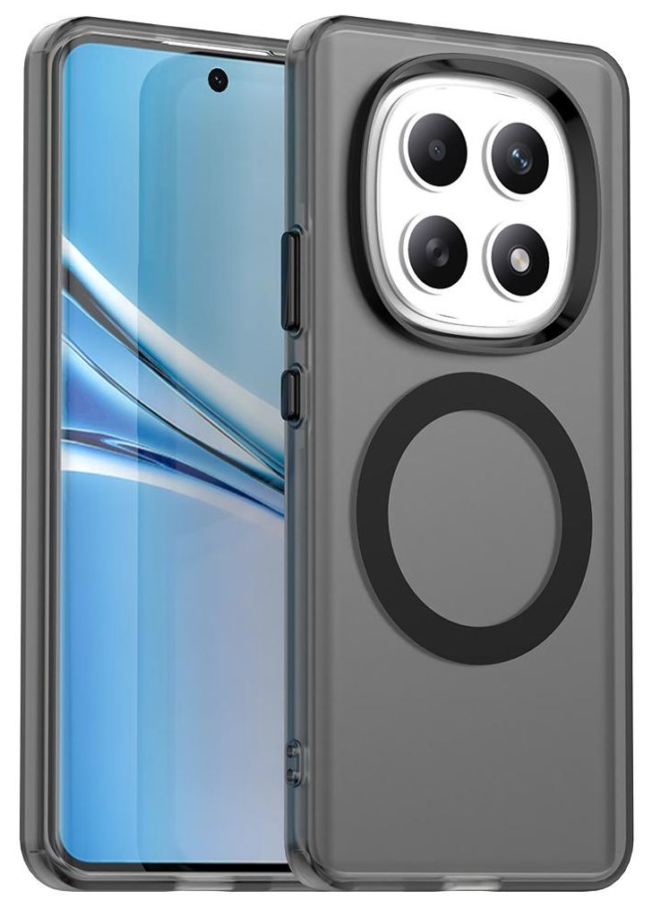 Magnetisch Hülle für Xiaomi Redmi Note 15 5G/4G, Schlank Durchscheinend Matt Stoßfest Handyhülle Schwarz