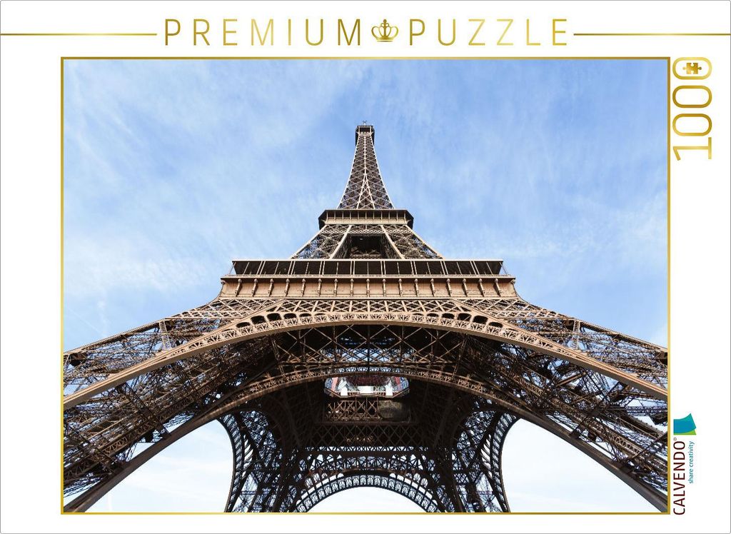 CALVENDO Puzzle Unter dem Eiffelturm 1000 Teile Puzzle quer | 1000 Teile Lege-Größe 64x48cm Foto-Puzzle für glückliche Stunden
