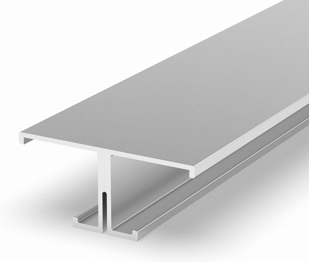 LED Profile in silber P9-1 100CM ohne Abdeckung für LED Streifen bis -mm Breite