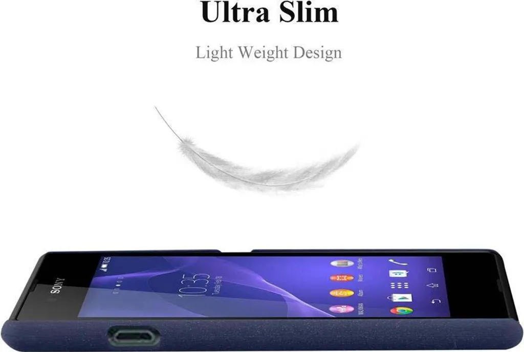 Cover Blu per Sony Xperia E3 Cadorabo - Custodia Rigida Antiurto