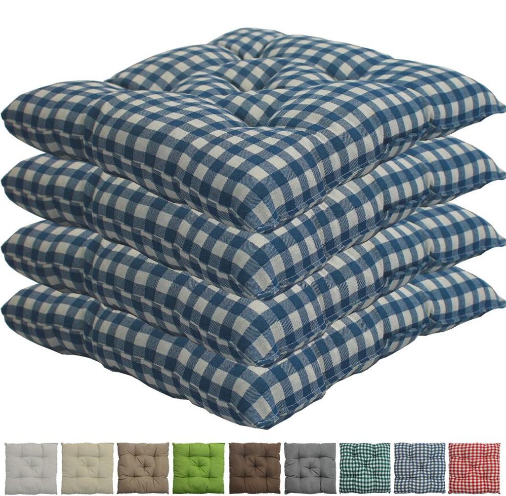 Stuhlkissen Genua 38x38 cm 4er Pack Sitzkissen mit Produktbild 