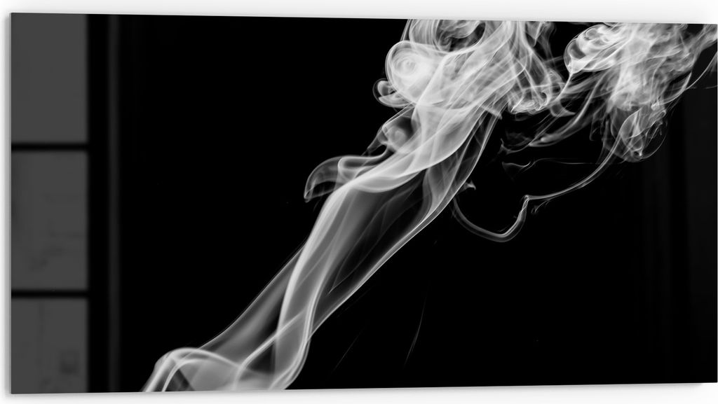 DEQORI Küchenrückwand Glas 80x40 cm 'Ätherische Eleganz' Spritzschutz Bad Rückwand Küche