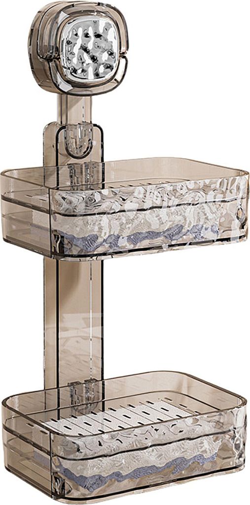 Seifenschale mit Saugnapf und Abflusslöchern, stark belastbar, einfach zu installieren, an der Wand montierte Seifenschale für die Dusche, Seifen...