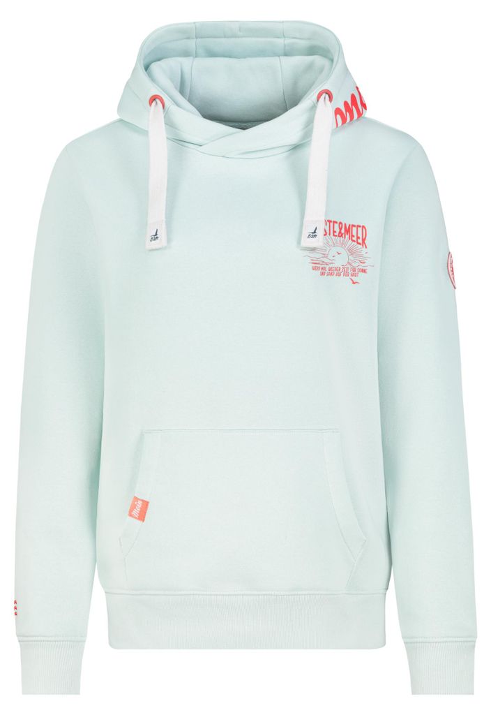 EIGHT 2 NINE Kapuzenpullover Spruch Print Design Kängurutasche Kapuze Größe: M