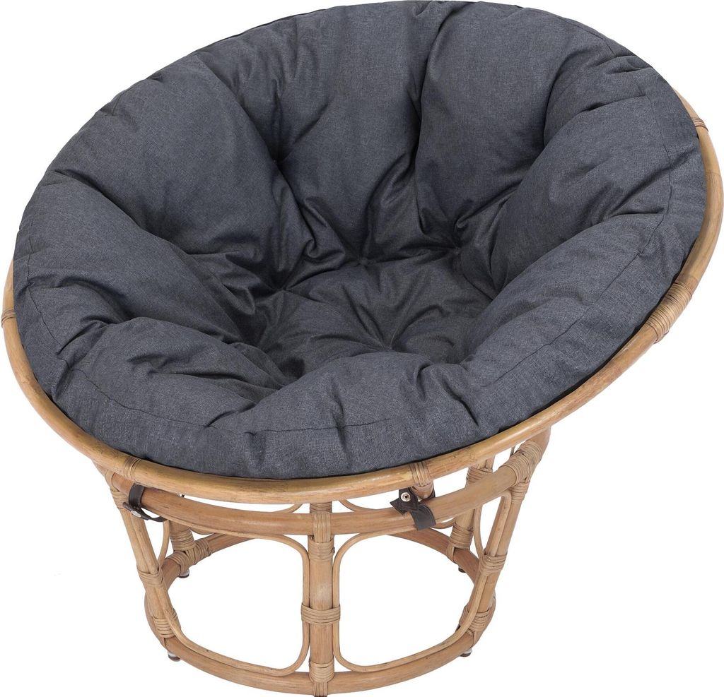 Papasan-Kissen Soa – Ø114 cm, 8 cm dick – grün, wetterfest, Produktbild 