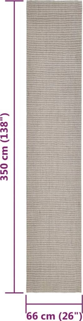 vidaXL Koberec Prírodný sisal 66x350 cm Piesková farba Obrázok produktu 7